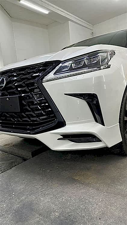 Покраска бампера LX570 трехслойка белый жемчуг