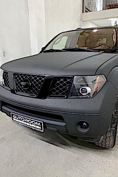 NISSAN PATHFINDER R51RAPTOR покраска в раптор и антихром autoroom kz